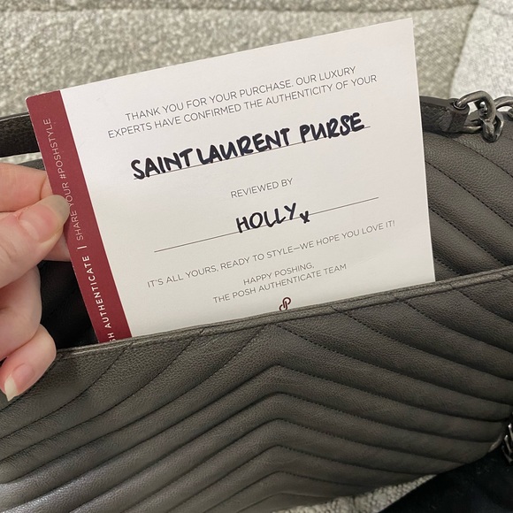 *SALE* Beautiful YSL Saint Laurent college - Large, grey 🤍 - Picture 8 of 11